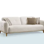 Carina üçlü koltuk mavi kesitli konsept görsel, ön açı ürün görünümü