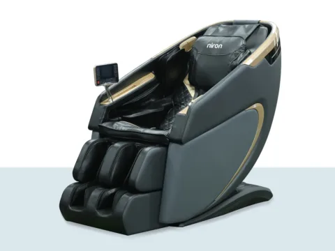 Niron Quantum NI-A073 akıllı masaj koltuğu 114×76×152 cm ölçüleriyle beyaz fonda ürün görseli