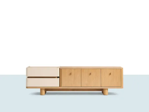 Niron Prime Lotus TV Ünitesi Takımı – Minimal Ahşap TV Ünitesi