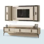 Milenyum TV Ünitesi – alt TV sehpası ve duvar ünitesi takım görseli
