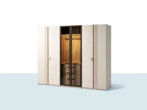 Moss Gardırop 6 Kapılı mavi şablon ana görsel – 6 kapılı dolap, modern gardırop