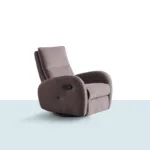 Axion berjer, geniş kolçaklı, yumuşak dokulu kumaşlı tekli koltuk