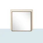 Robin konsol aynası – modern kare ayna, sade çerçeveli (mavi ana görsel)