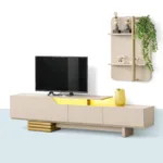 Beta Tv ünitesi 2 set modern tasarım açık raflı ve kapaklı tv sehpası