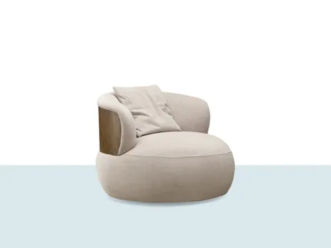 Dante berjer mavi kesitli konsept görsel, tekli ürün görünümü