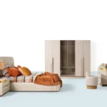 Beta Yatak Odası Takımı ana görseli – takım genel görünüm (mavi kesitli konsept)