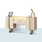 Moss Şifonyer – modern tasarım, çekmeceli form ve dekor rafı (mavi ana görsel)