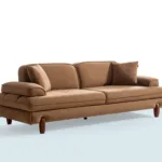 Valera 3’lü kanepe mavi konsept zeminde, modern ve konfor odaklı tasarımıyla