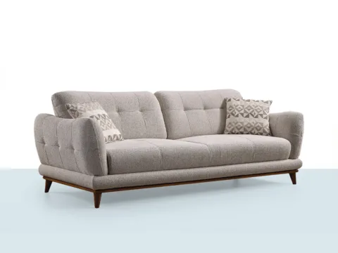 Vien 3’lü kanepe; kapitone detaylı sırt formu, geniş oturum alanı ve zarif ayak yapısıyla modern salonlar için premium bir oturma çözümüdür.