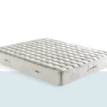 Yoğun kapitoneli üst yüzeye sahip, açık tonlu modern London yatak