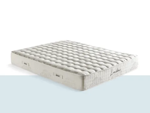 Yoğun kapitoneli üst yüzeye sahip, açık tonlu modern London yatak