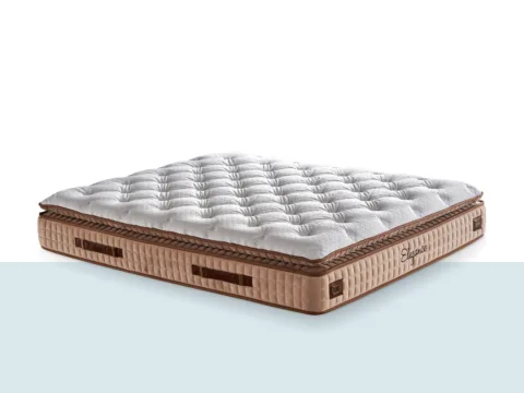 Elegance Yatak – kapitone desenli üst yüzey, kahverengi yan panel detaylı premium yatak (tek ürün görseli)
