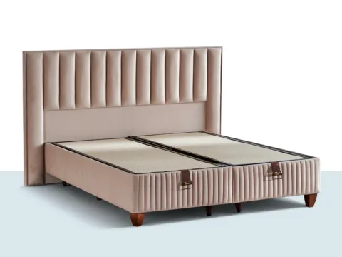 Hades baza seti, dikey kanallı başlık ve kumaş kaplı sandıklı baza