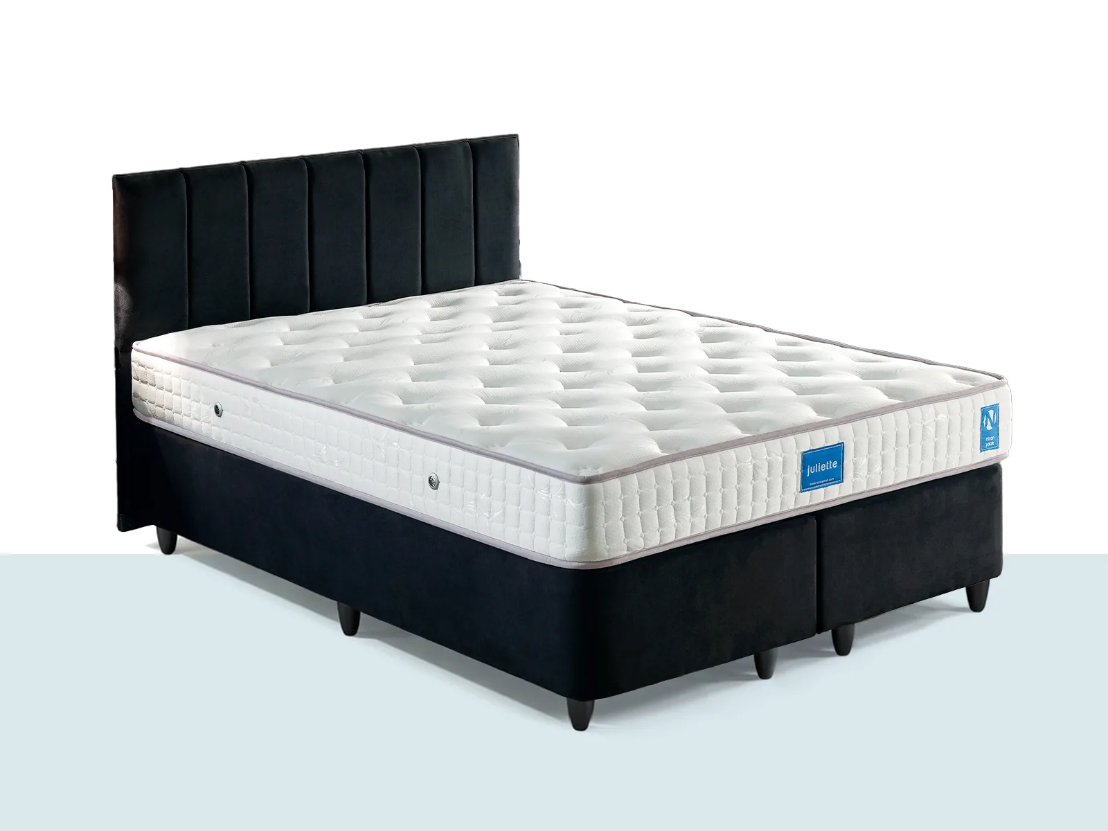 Juliette-Yatak-Ela-Baza-Siyah-1 Juliette Yatak Seti - Görsel 1