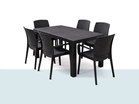 Niron Maya Masa Takımı, modern dış mekân masası ve sandalyelerden oluşan kullanışlı set